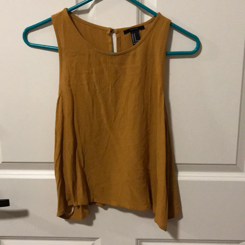 forever 21 gold crop top